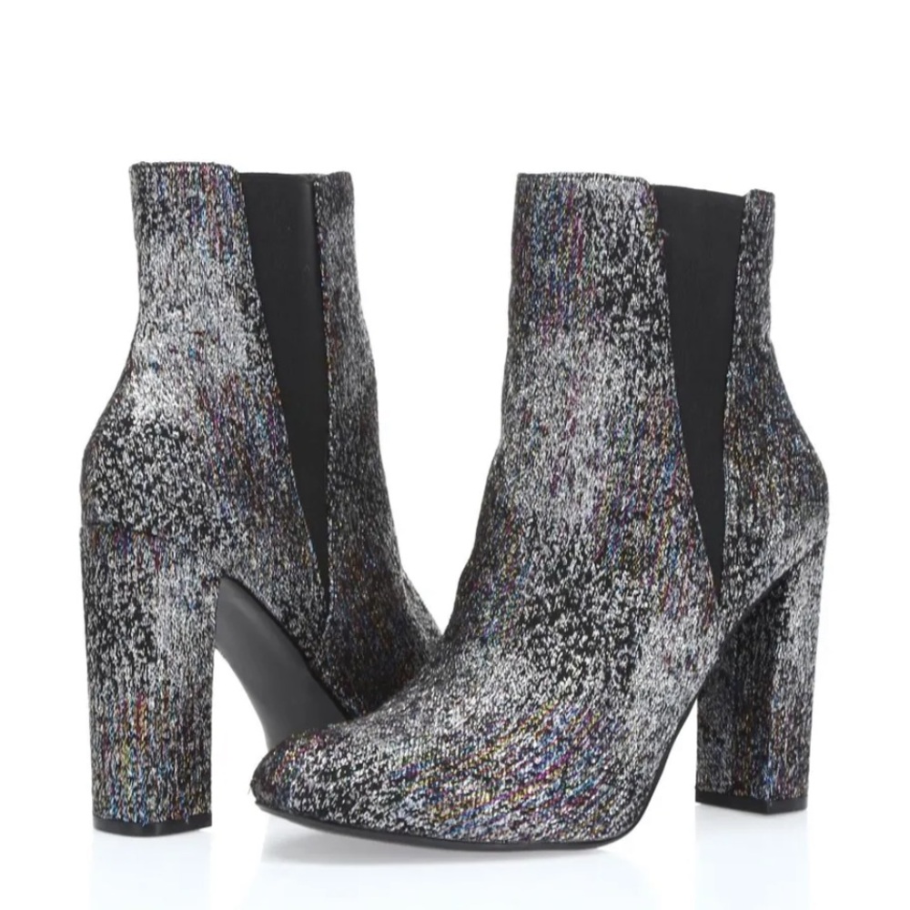 Steve Madden Glitter Block Heel Bootie 7.5